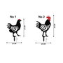 Aberto Design Chicken Family 4 - Juego de Accesorios de Metal Decorativos para Jardín